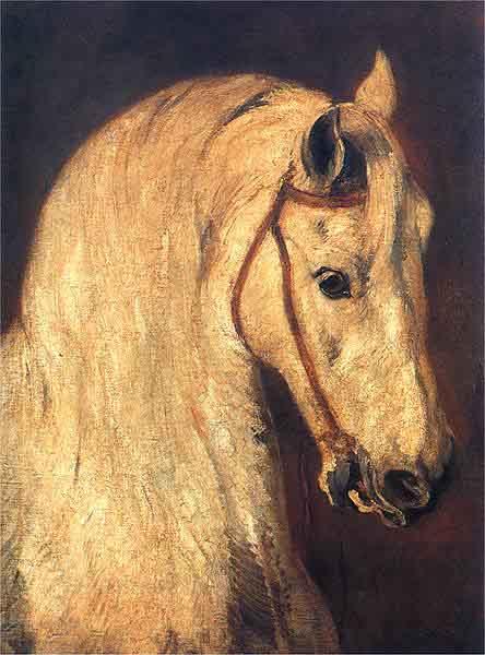 Piotr Michalowski Studium of Horse Head Sweden oil painting art